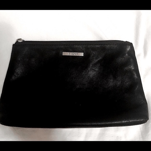 Dkny Handbags - 🔥EUC/DKNY REALLY CUTE MAKEUP BAG/ANYTHING BAG/BLACK WITH DKNY IN SILVER EUC